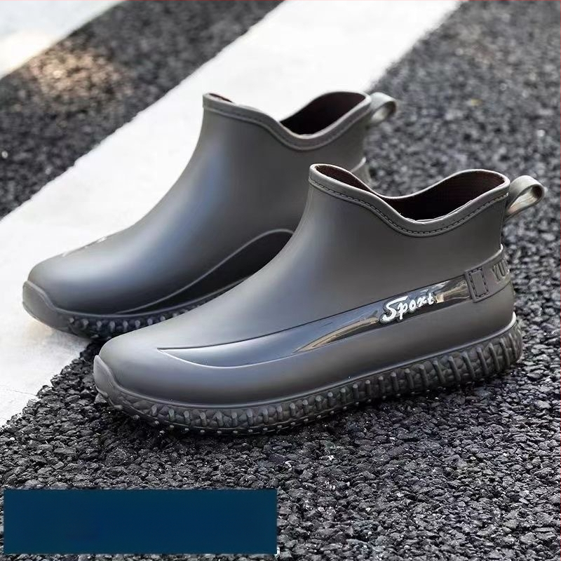 Lühikesed veekindlad kingad fliisvoodriga meeste õues kasutamiseks mõeldud kummist kingad köögiks ja ehitusplatsiks mõeldud kummikud täiskasvanutele mõeldud libisemiskindlad meeste kummikud talveks