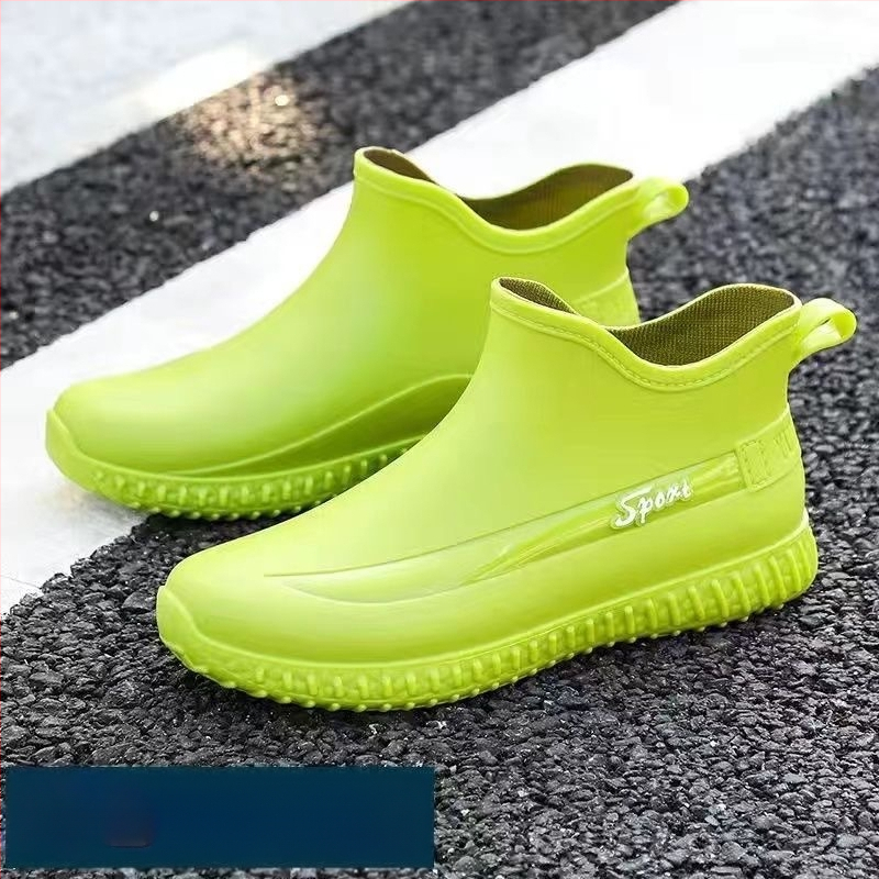 Lühikesed veekindlad kingad fliisvoodriga meeste õues kasutamiseks mõeldud kummist kingad köögiks ja ehitusplatsiks mõeldud kummikud täiskasvanutele mõeldud libisemiskindlad meeste kummikud talveks