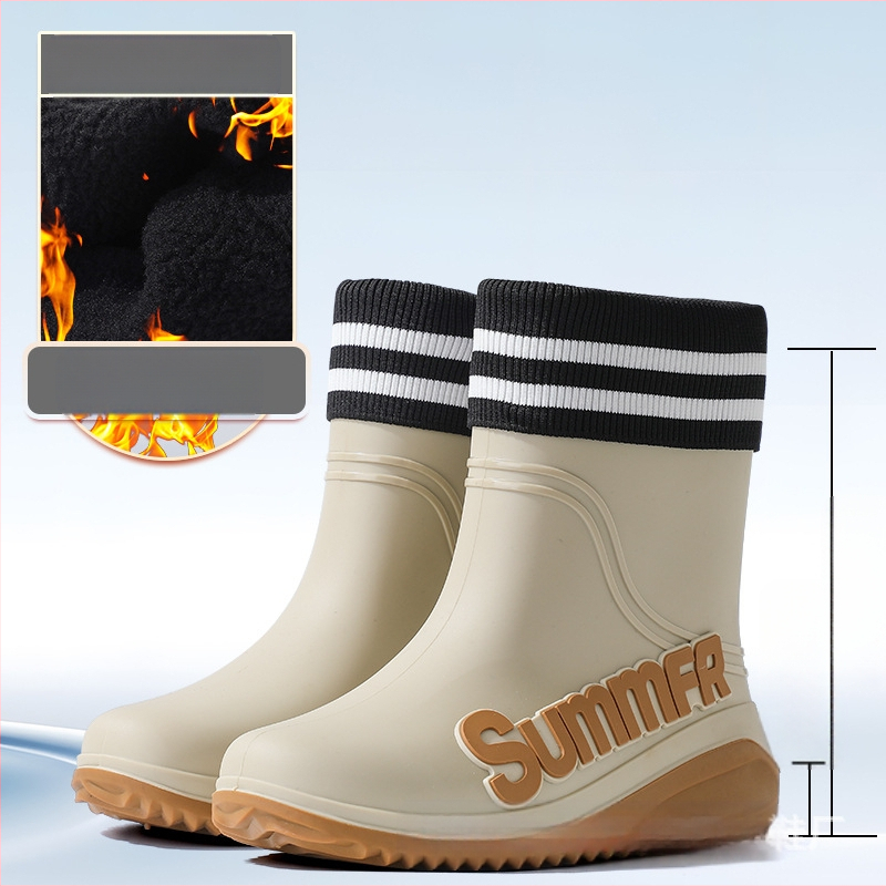 Ανδρικές μπότες βροχής 2024 νέα αδιάβροχα παπούτσια στο δωμάτιο του σωλήνα αντιολισθητικές μπότες βροχής καλοκαιρινά λαστιχένια παπούτσια ανδρών και γυναικών ελαφριά ανθεκτικά στη φθορά βροχερή μέρα