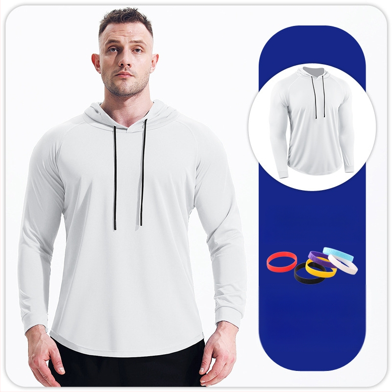 Meeste sügis- ja talvekapuutsiga pikkade varrukatega spordirõivaste kiire kuivamise ja hingava korvpallijooksu maratonijooksu dressipluus