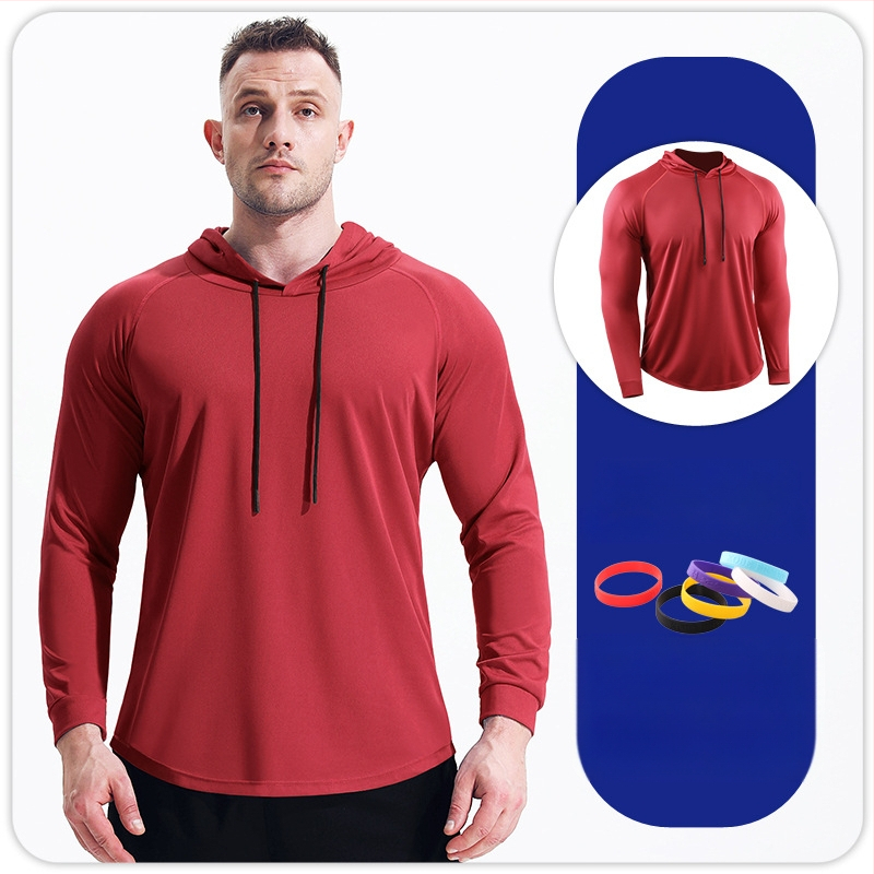 Meeste sügis- ja talvekapuutsiga pikkade varrukatega spordirõivaste kiire kuivamise ja hingava korvpallijooksu maratonijooksu dressipluus