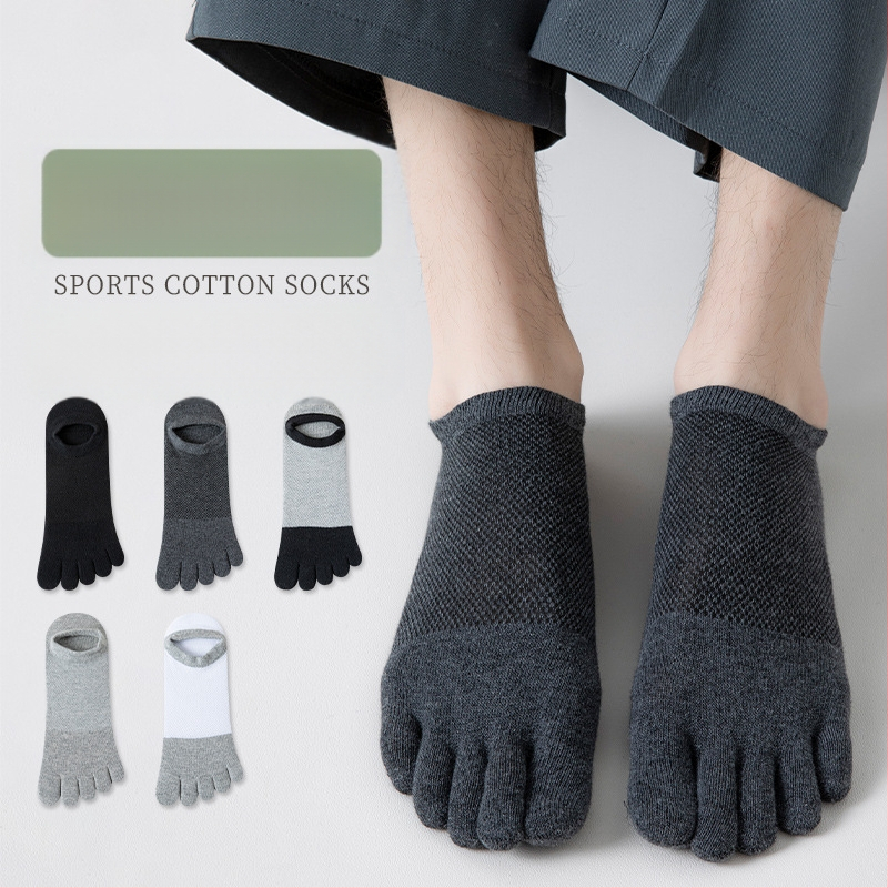 Viie sõrmega sokid meeste suvesokid deodorant higi imavad antibakteriaalsed suvised võrksokid hingavad viie varbaga lõhestatud varvastega meeste paadikujulised sokid