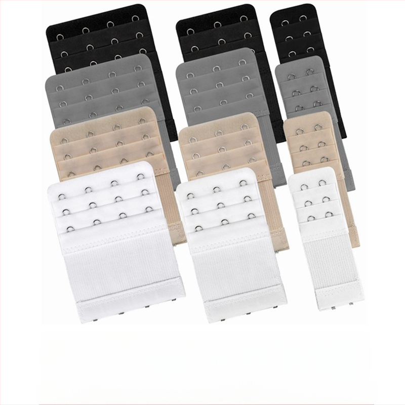 Elastinės trijų eilių, dviejų trijų keturių sagčių kombinuotos nugaros apatinių prailginimo sagtys, 12 dalių elastinė liemenėlės prailginimo sagtis