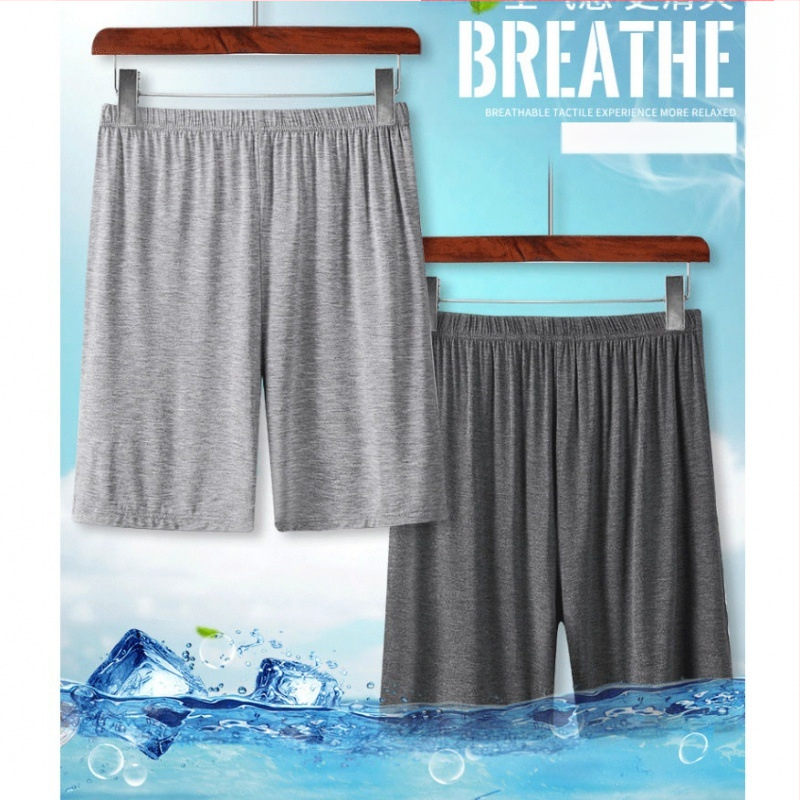 Pantaloni de pijama de vară scurți bărbați de vară subțiri pantaloni scurți de mătase de gheață pentru casă pantaloni de dormit lejeri din bumbac de mătase pentru casă pantaloni fierbinți