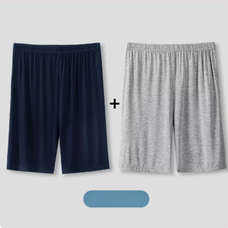 Pantaloni de pijama de vară scurți bărbați de vară subțiri pantaloni scurți de mătase de gheață pentru casă pantaloni de dormit lejeri din bumbac de mătase pentru casă pantaloni fierbinți