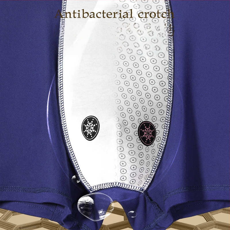 GDECC zīmola modāla vīriešu apakšveļa, elpojoša, magnētiska temperatūras maiņas iekšējās kājstarpes bokseršortu vienkrāsaina dāvanu kastīte