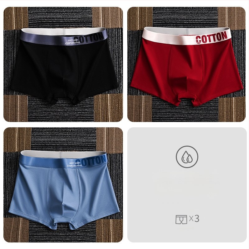 Дамско бельо Yalu, мъжки боксерки, памучни боксерки, памучни шорти, антибактериални, за слабините, абсорбиращи потта, големи размери