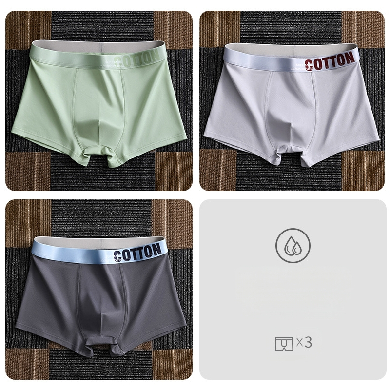 Дамско бельо Yalu, мъжки боксерки, памучни боксерки, памучни шорти, антибактериални, за слабините, абсорбиращи потта, големи размери