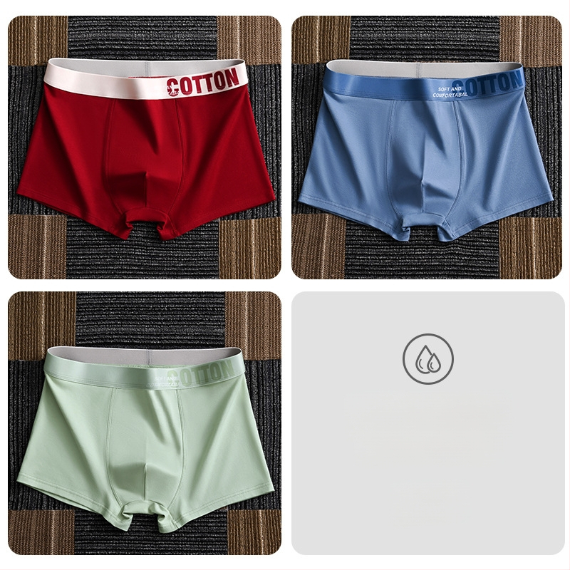 Дамско бельо Yalu, мъжки боксерки, памучни боксерки, памучни шорти, антибактериални, за слабините, абсорбиращи потта, големи размери