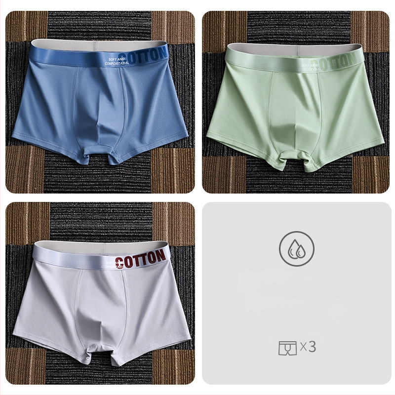 Дамско бельо Yalu, мъжки боксерки, памучни боксерки, памучни шорти, антибактериални, за слабините, абсорбиращи потта, големи размери