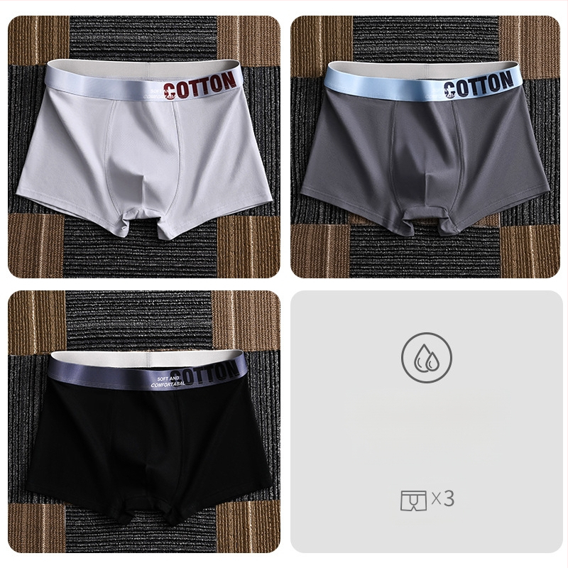 Дамско бельо Yalu, мъжки боксерки, памучни боксерки, памучни шорти, антибактериални, за слабините, абсорбиращи потта, големи размери