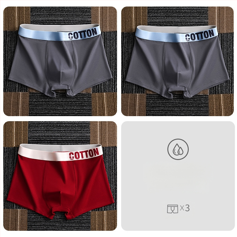 Дамско бельо Yalu, мъжки боксерки, памучни боксерки, памучни шорти, антибактериални, за слабините, абсорбиращи потта, големи размери