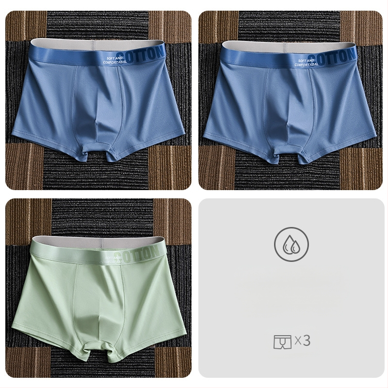 Дамско бельо Yalu, мъжки боксерки, памучни боксерки, памучни шорти, антибактериални, за слабините, абсорбиращи потта, големи размери