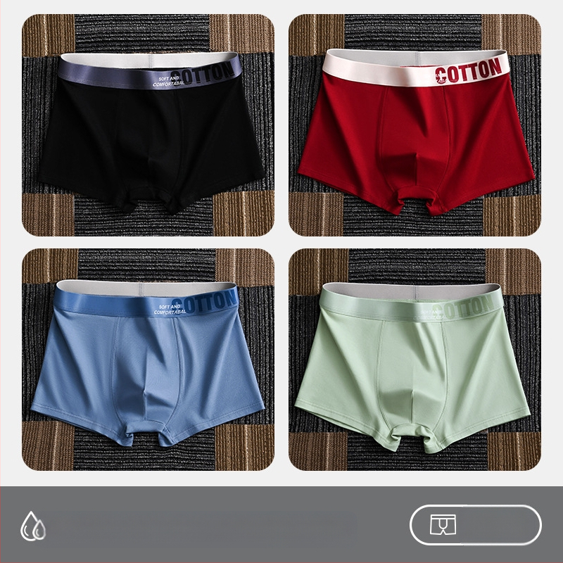 Дамско бельо Yalu, мъжки боксерки, памучни боксерки, памучни шорти, антибактериални, за слабините, абсорбиращи потта, големи размери