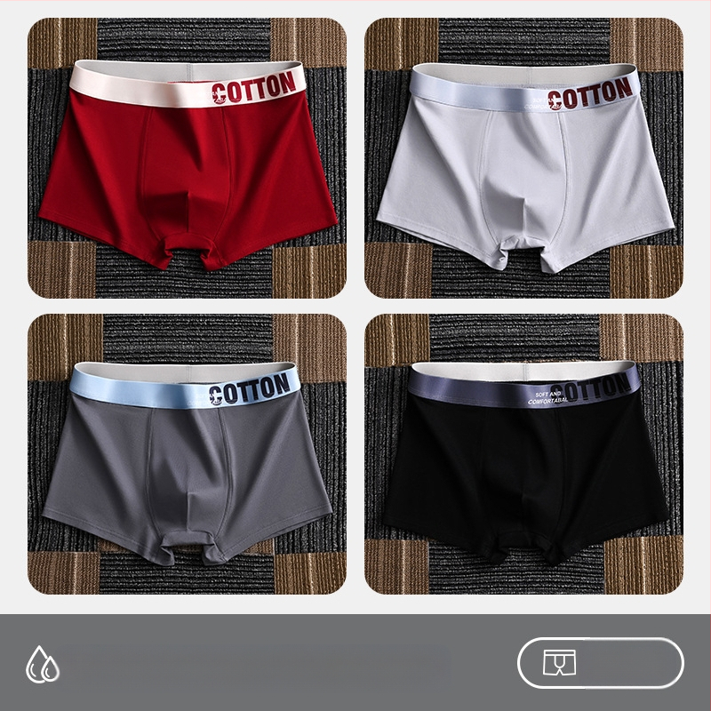 Дамско бельо Yalu, мъжки боксерки, памучни боксерки, памучни шорти, антибактериални, за слабините, абсорбиращи потта, големи размери