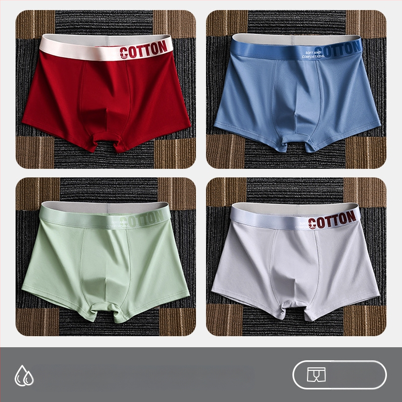 Дамско бельо Yalu, мъжки боксерки, памучни боксерки, памучни шорти, антибактериални, за слабините, абсорбиращи потта, големи размери