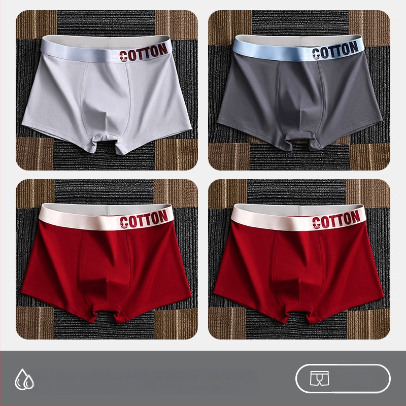 Дамско бельо Yalu, мъжки боксерки, памучни боксерки, памучни шорти, антибактериални, за слабините, абсорбиращи потта, големи размери