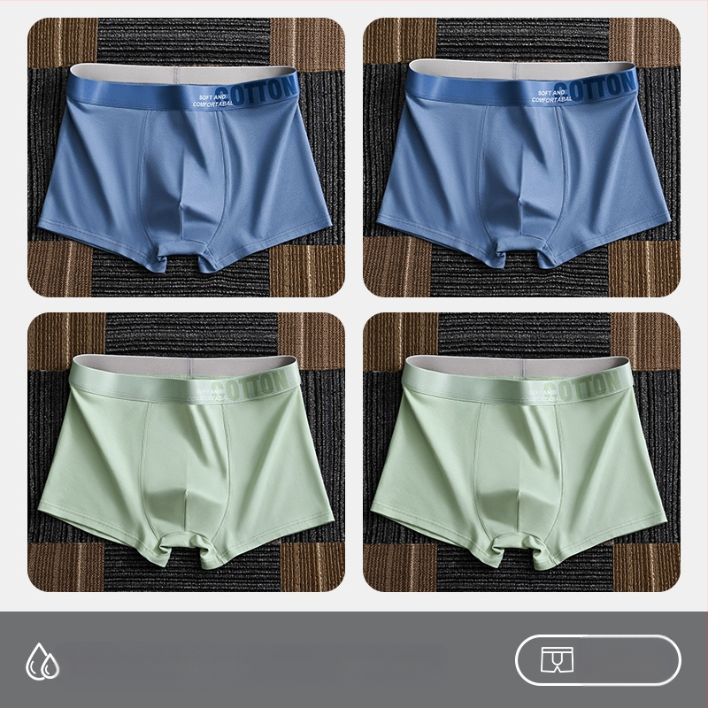 Дамско бельо Yalu, мъжки боксерки, памучни боксерки, памучни шорти, антибактериални, за слабините, абсорбиращи потта, големи размери