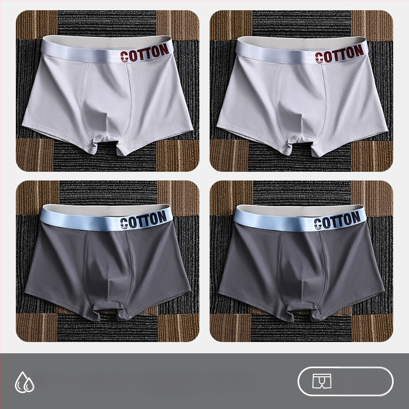 Дамско бельо Yalu, мъжки боксерки, памучни боксерки, памучни шорти, антибактериални, за слабините, абсорбиращи потта, големи размери