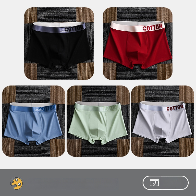 Дамско бельо Yalu, мъжки боксерки, памучни боксерки, памучни шорти, антибактериални, за слабините, абсорбиращи потта, големи размери