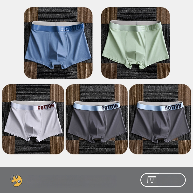 Дамско бельо Yalu, мъжки боксерки, памучни боксерки, памучни шорти, антибактериални, за слабините, абсорбиращи потта, големи размери