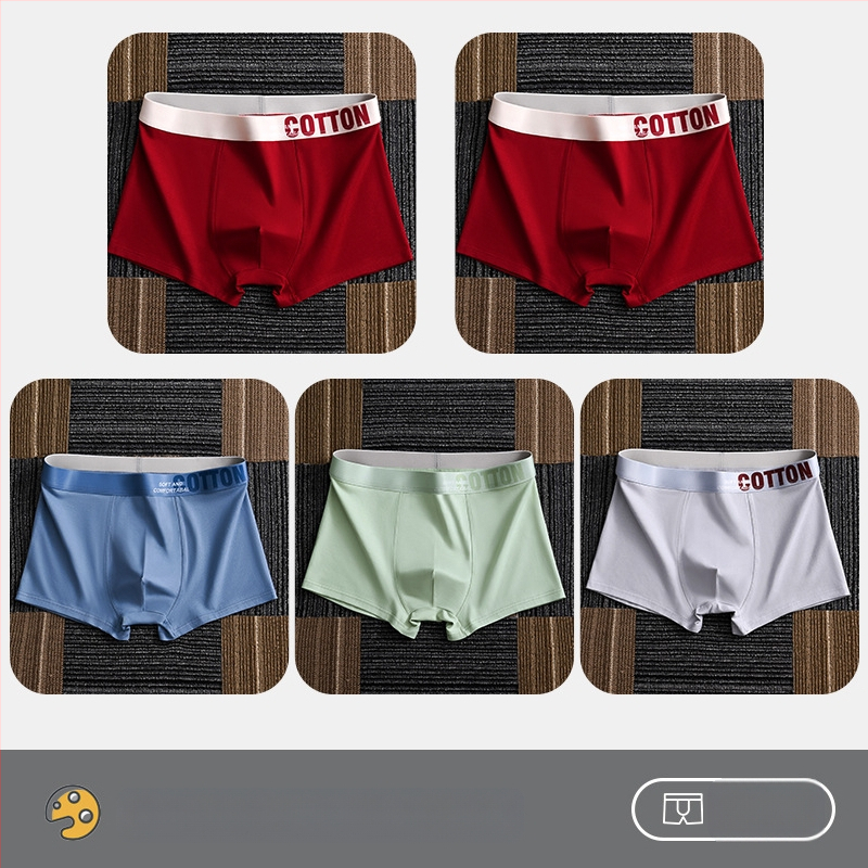 Дамско бельо Yalu, мъжки боксерки, памучни боксерки, памучни шорти, антибактериални, за слабините, абсорбиращи потта, големи размери