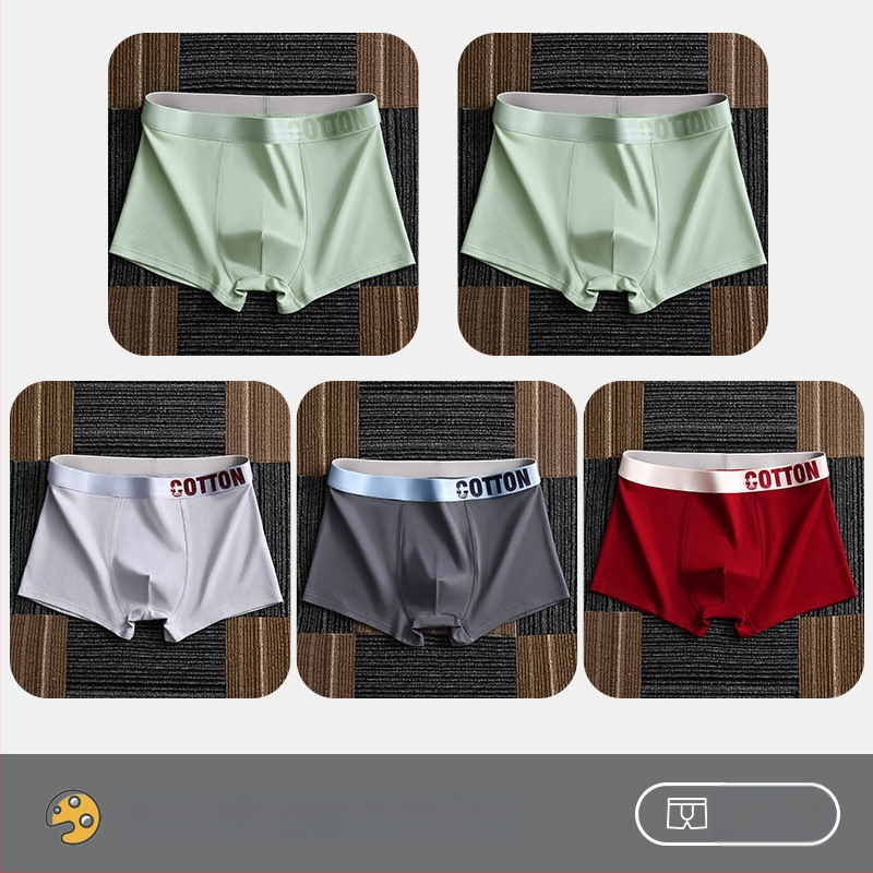 Дамско бельо Yalu, мъжки боксерки, памучни боксерки, памучни шорти, антибактериални, за слабините, абсорбиращи потта, големи размери