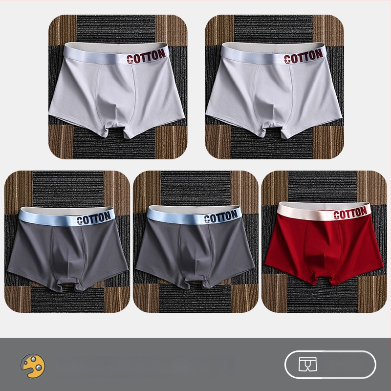 Дамско бельо Yalu, мъжки боксерки, памучни боксерки, памучни шорти, антибактериални, за слабините, абсорбиращи потта, големи размери