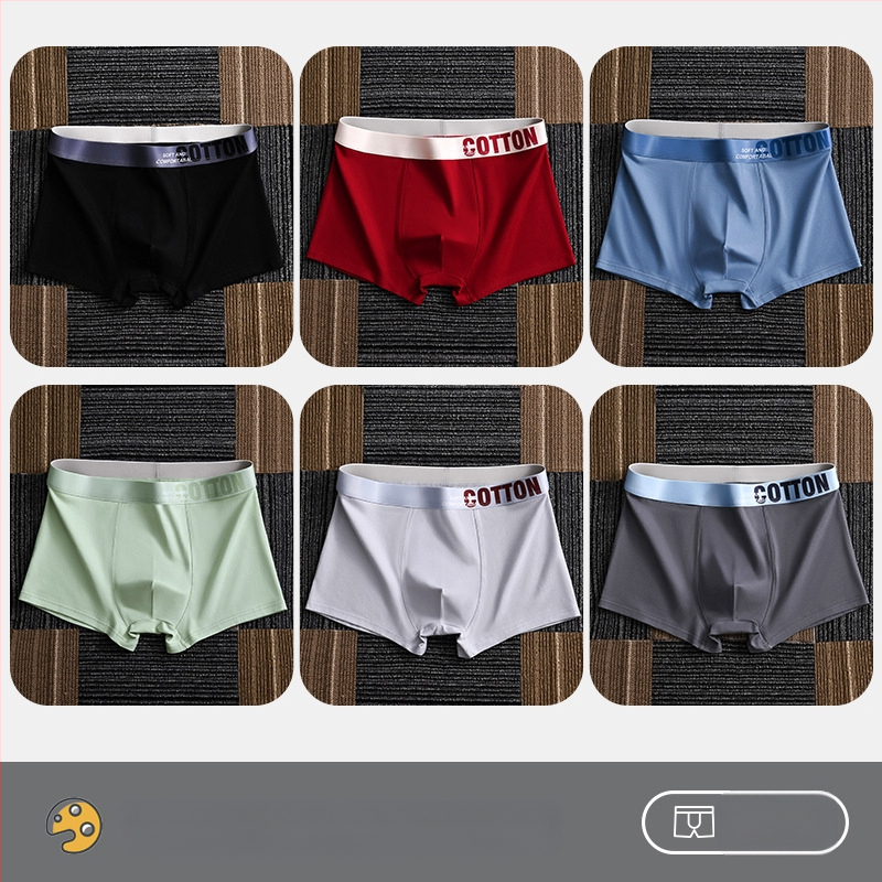 Дамско бельо Yalu, мъжки боксерки, памучни боксерки, памучни шорти, антибактериални, за слабините, абсорбиращи потта, големи размери