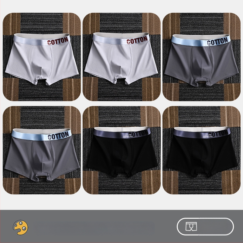 Дамско бельо Yalu, мъжки боксерки, памучни боксерки, памучни шорти, антибактериални, за слабините, абсорбиращи потта, големи размери