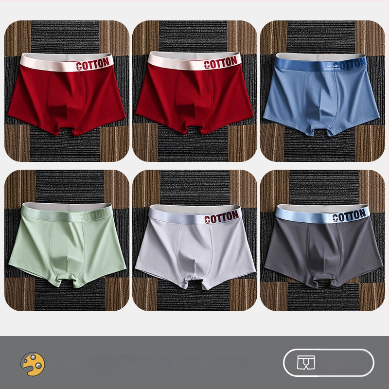 Дамско бельо Yalu, мъжки боксерки, памучни боксерки, памучни шорти, антибактериални, за слабините, абсорбиращи потта, големи размери