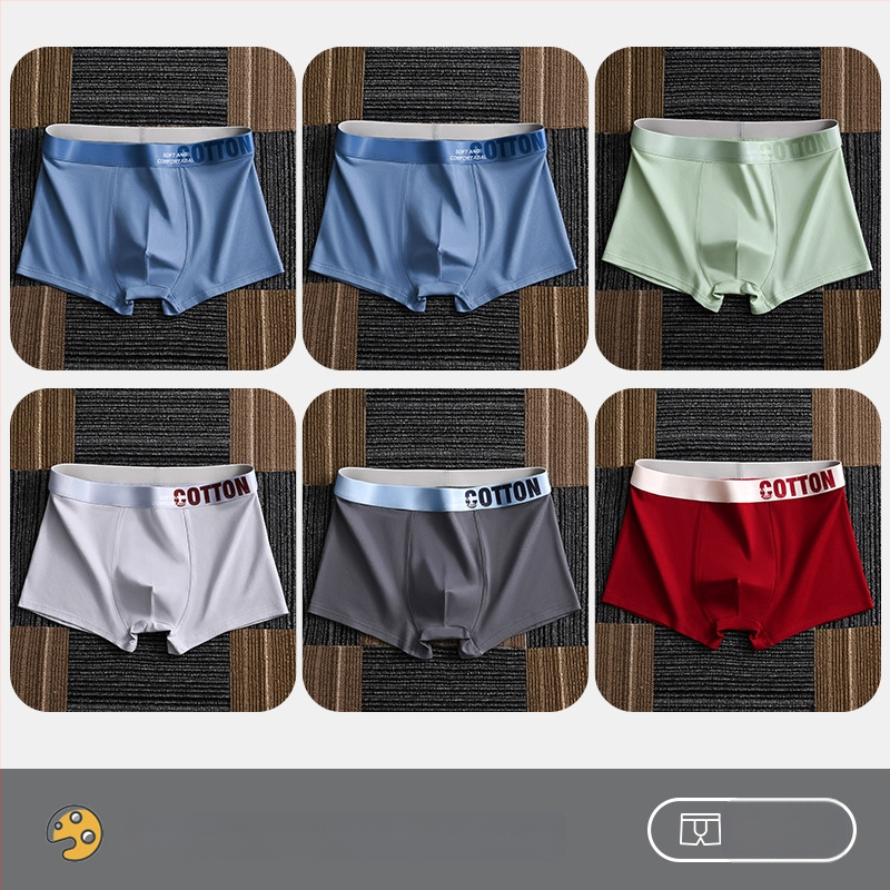 Дамско бельо Yalu, мъжки боксерки, памучни боксерки, памучни шорти, антибактериални, за слабините, абсорбиращи потта, големи размери