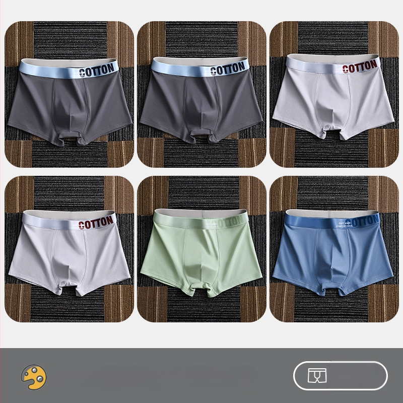 Дамско бельо Yalu, мъжки боксерки, памучни боксерки, памучни шорти, антибактериални, за слабините, абсорбиращи потта, големи размери