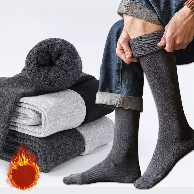 Sukad Meeste ülepõlve sokid fliisvoodriga paksendatud soojad põlvekaitsmed Sokid keskealistele ja eakatele Pikad kõrge säärega sokid
