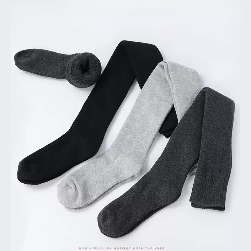 Sukad Meeste ülepõlve sokid fliisvoodriga paksendatud soojad põlvekaitsmed Sokid keskealistele ja eakatele Pikad kõrge säärega sokid
