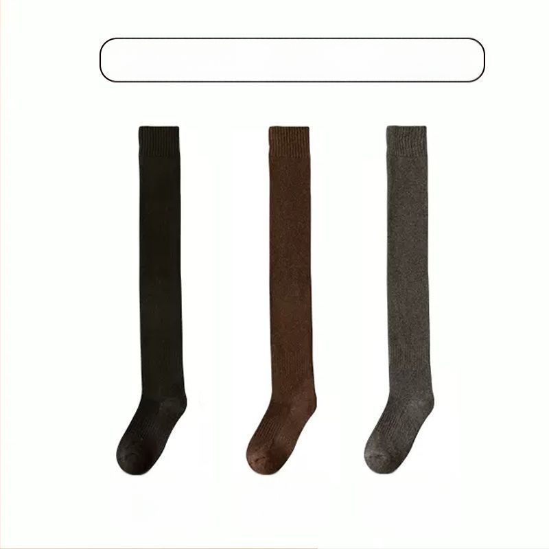 Sukad Meeste ülepõlve sokid fliisvoodriga paksendatud soojad põlvekaitsmed Sokid keskealistele ja eakatele Pikad kõrge säärega sokid