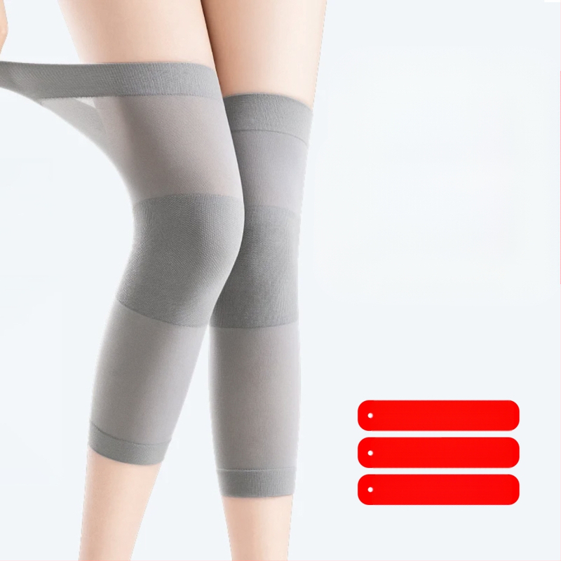 Genunchiere de vară ultra-subțiri, calde, pentru picioare reci, pentru bărbați și femei, pentru genunchiere articulare, aer condiționat, cameră rezistentă la frig, fără urme, subțiri și scurte
