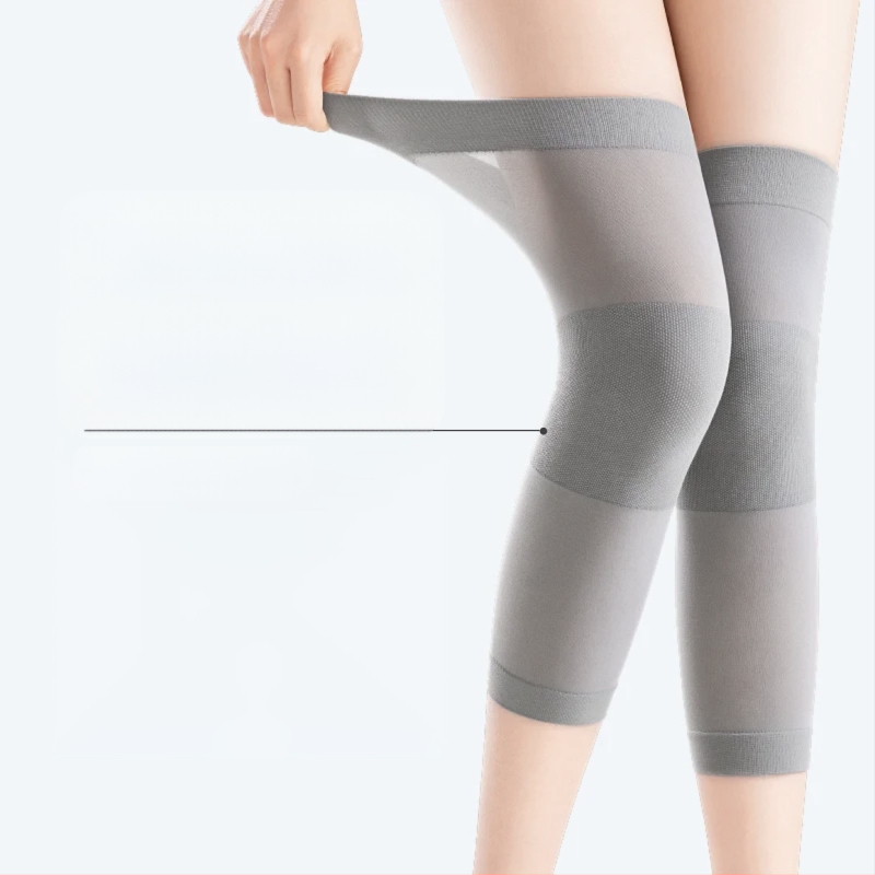 Genunchiere de vară ultra-subțiri, calde, pentru picioare reci, pentru bărbați și femei, pentru genunchiere articulare, aer condiționat, cameră rezistentă la frig, fără urme, subțiri și scurte