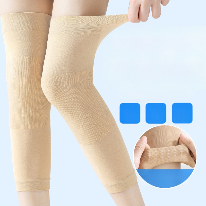 Genunchiere de vară ultra-subțiri, calde, pentru picioare reci, pentru bărbați și femei, pentru genunchiere articulare, aer condiționat, cameră rezistentă la frig, fără urme, subțiri și scurte