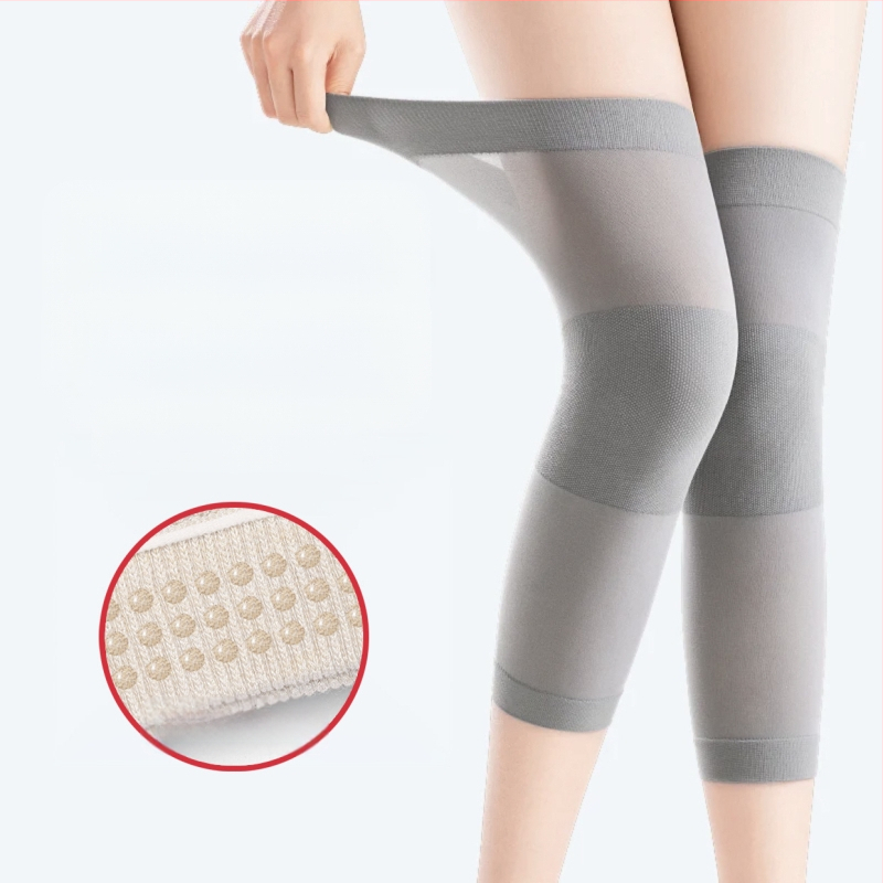 Genunchiere de vară ultra-subțiri, calde, pentru picioare reci, pentru bărbați și femei, pentru genunchiere articulare, aer condiționat, cameră rezistentă la frig, fără urme, subțiri și scurte