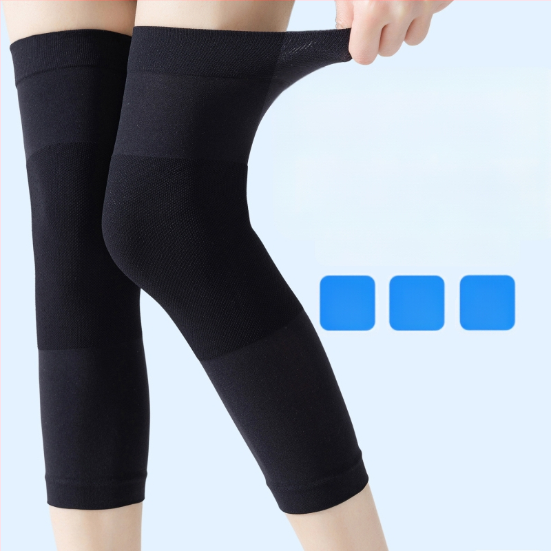Genunchiere de vară ultra-subțiri, calde, pentru picioare reci, pentru bărbați și femei, pentru genunchiere articulare, aer condiționat, cameră rezistentă la frig, fără urme, subțiri și scurte
