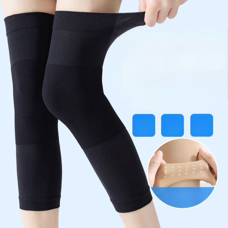 Genunchiere de vară ultra-subțiri, calde, pentru picioare reci, pentru bărbați și femei, pentru genunchiere articulare, aer condiționat, cameră rezistentă la frig, fără urme, subțiri și scurte