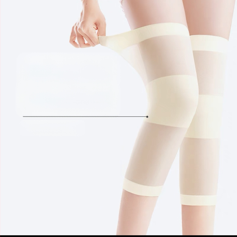 Genunchiere de vară ultra-subțiri, calde, pentru picioare reci, pentru bărbați și femei, pentru genunchiere articulare, aer condiționat, cameră rezistentă la frig, fără urme, subțiri și scurte