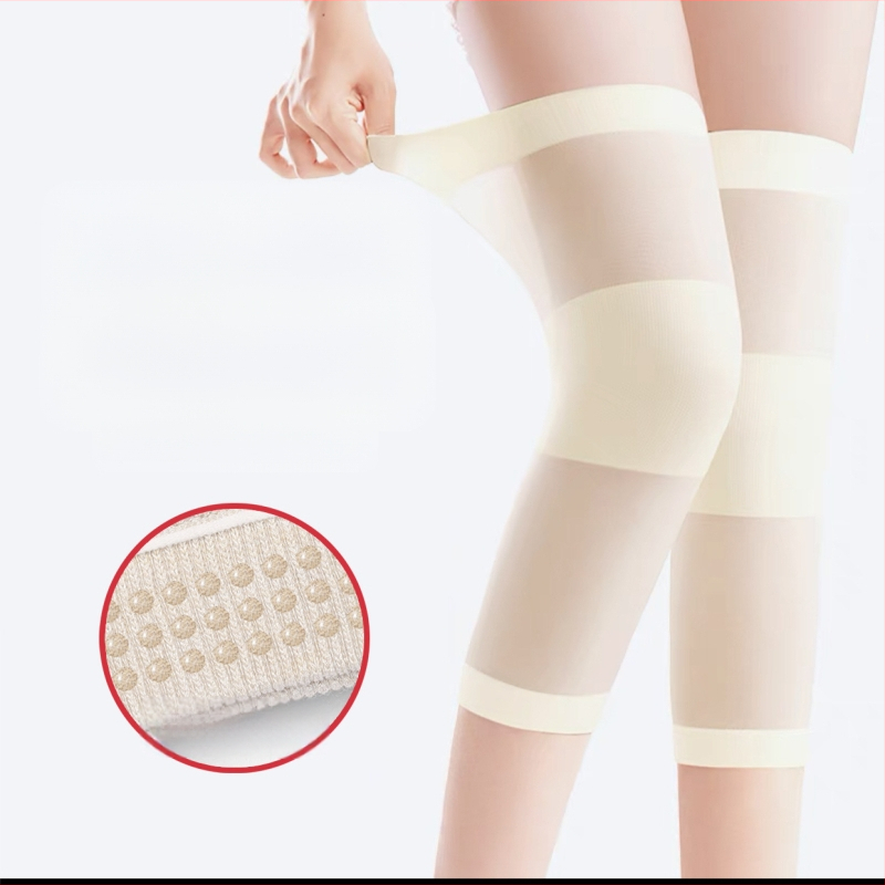 Genunchiere de vară ultra-subțiri, calde, pentru picioare reci, pentru bărbați și femei, pentru genunchiere articulare, aer condiționat, cameră rezistentă la frig, fără urme, subțiri și scurte