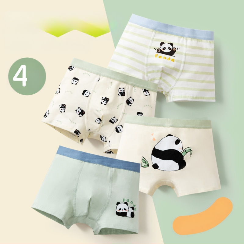 Vaikiški apatiniai, kūdikių bokserinės kelnaitės, antibakteriniai, kvėpuojantys šukuotos medvilnės šortai berniukams ir mergaitėms, vidutinio ir didelio dydžio vaikiškos bokserinės kelnaitės