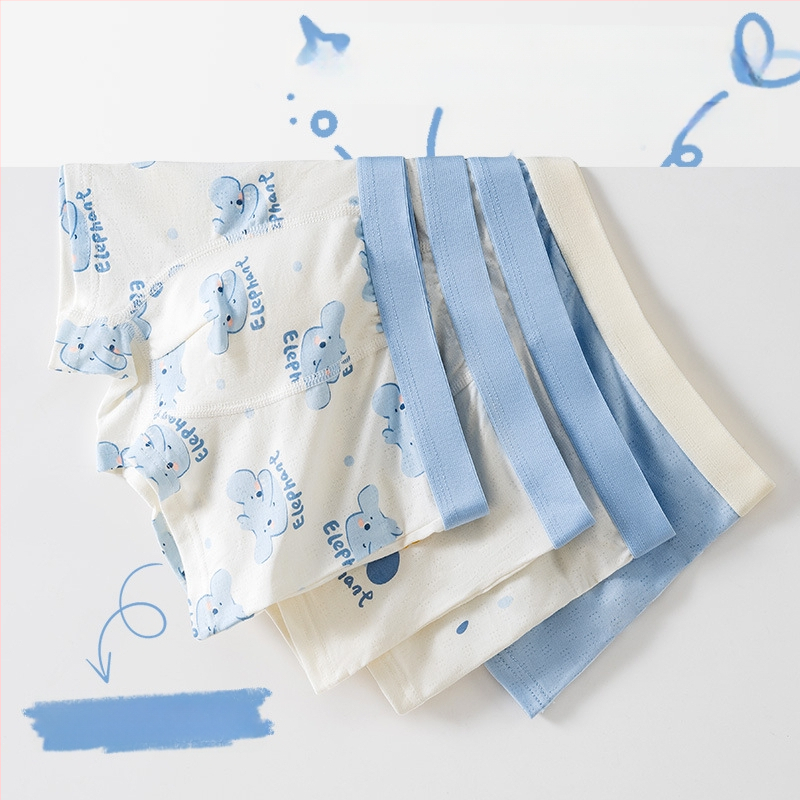 Vaikiški apatiniai, kūdikių bokserinės kelnaitės, antibakteriniai, kvėpuojantys šukuotos medvilnės šortai berniukams ir mergaitėms, vidutinio ir didelio dydžio vaikiškos bokserinės kelnaitės