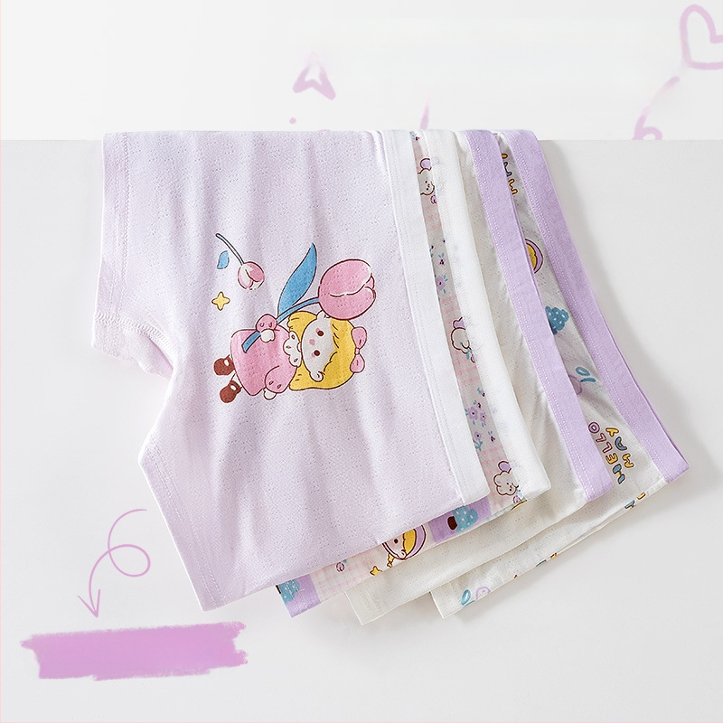 Vaikiški apatiniai, kūdikių bokserinės kelnaitės, antibakteriniai, kvėpuojantys šukuotos medvilnės šortai berniukams ir mergaitėms, vidutinio ir didelio dydžio vaikiškos bokserinės kelnaitės