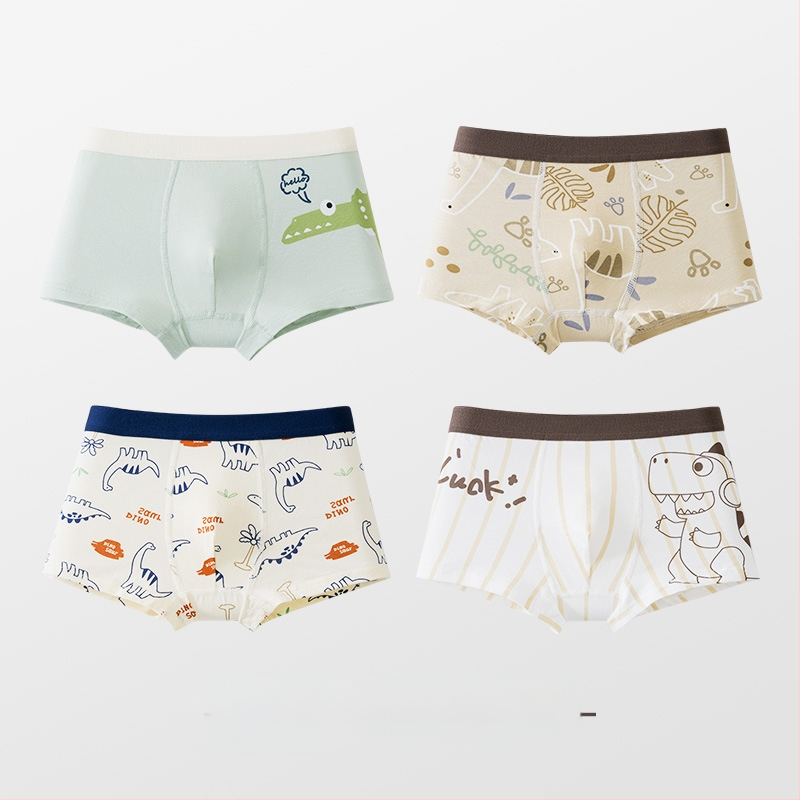 Vaikiški apatiniai, kūdikių bokserinės kelnaitės, antibakteriniai, kvėpuojantys šukuotos medvilnės šortai berniukams ir mergaitėms, vidutinio ir didelio dydžio vaikiškos bokserinės kelnaitės