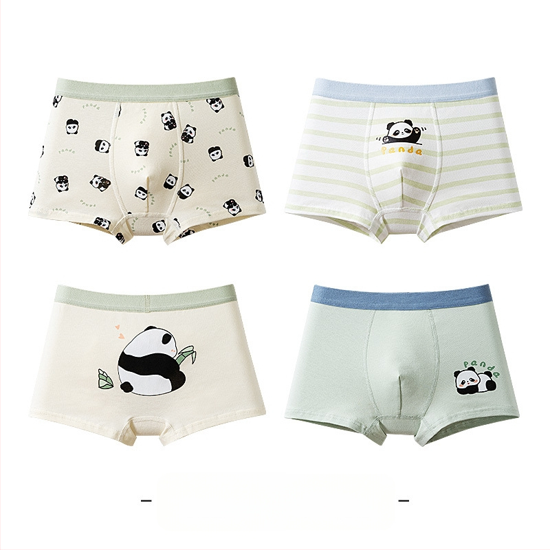 Vaikiški apatiniai, kūdikių bokserinės kelnaitės, antibakteriniai, kvėpuojantys šukuotos medvilnės šortai berniukams ir mergaitėms, vidutinio ir didelio dydžio vaikiškos bokserinės kelnaitės