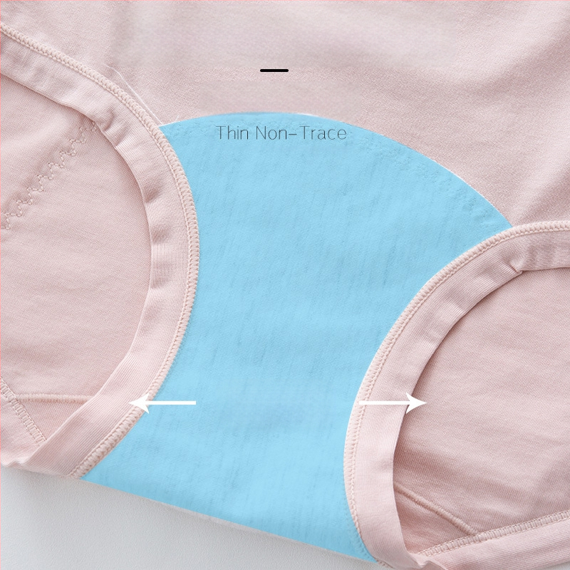 Kõrge vöökohaga puhtast puuvillast naiste menstruaalpüksid, lekkekindlad, laiendatud, pehmed hügieenilised aluspüksid, külglekkevastane